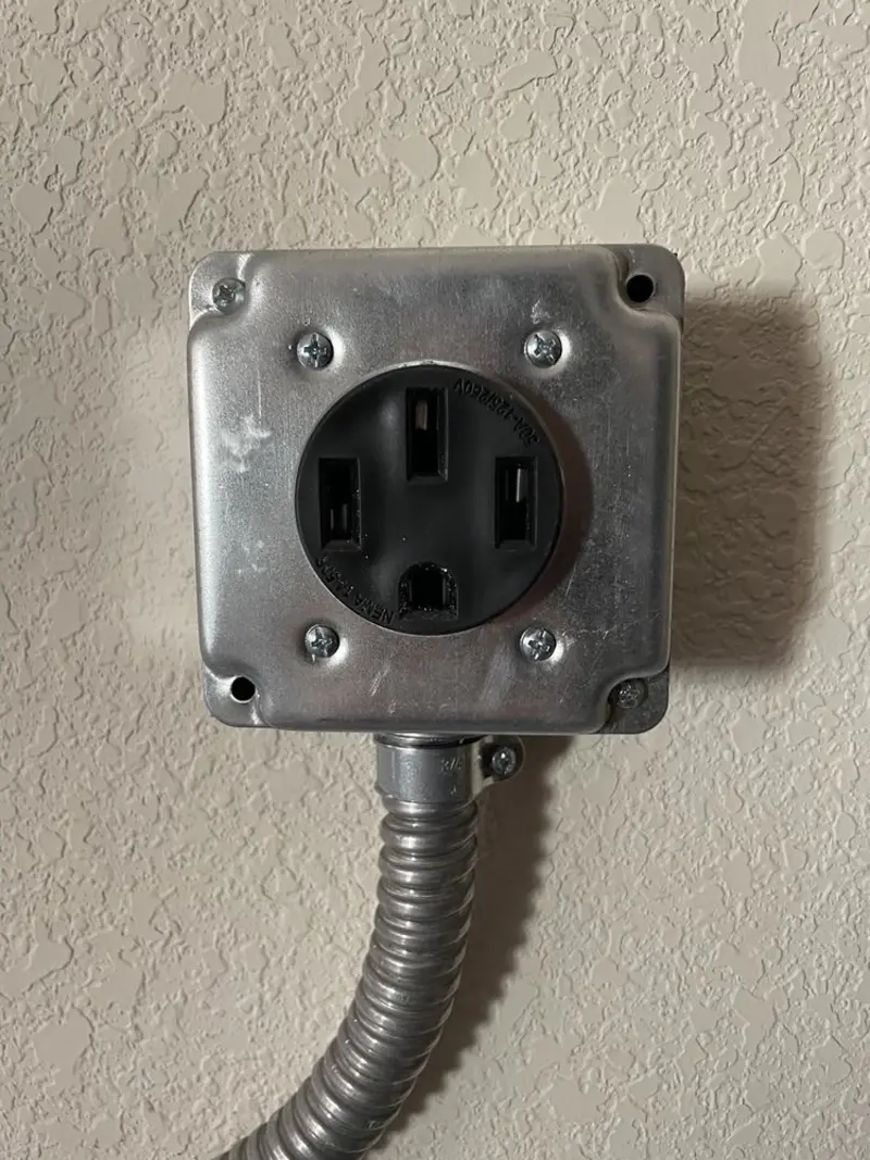 NEMA 14-50 outlet installed for Electrical Panel Upgrade in Ives Estates